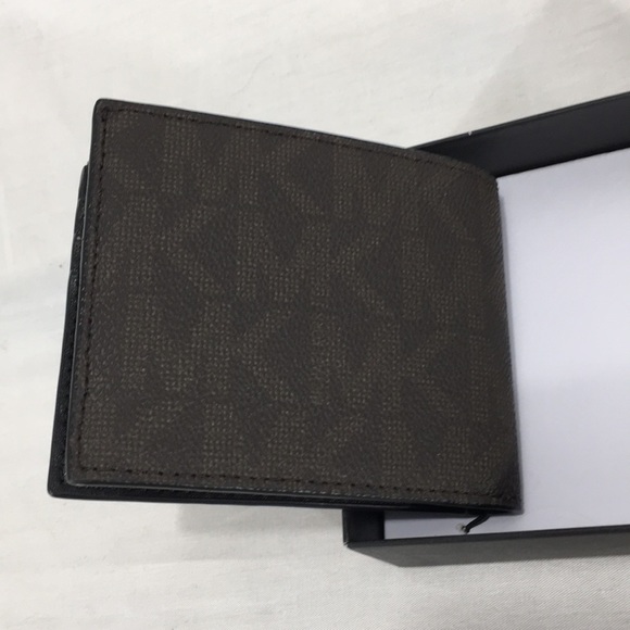 NWT Michael Kors Brown Slim Bifold Wallet - Picture 2 of 4